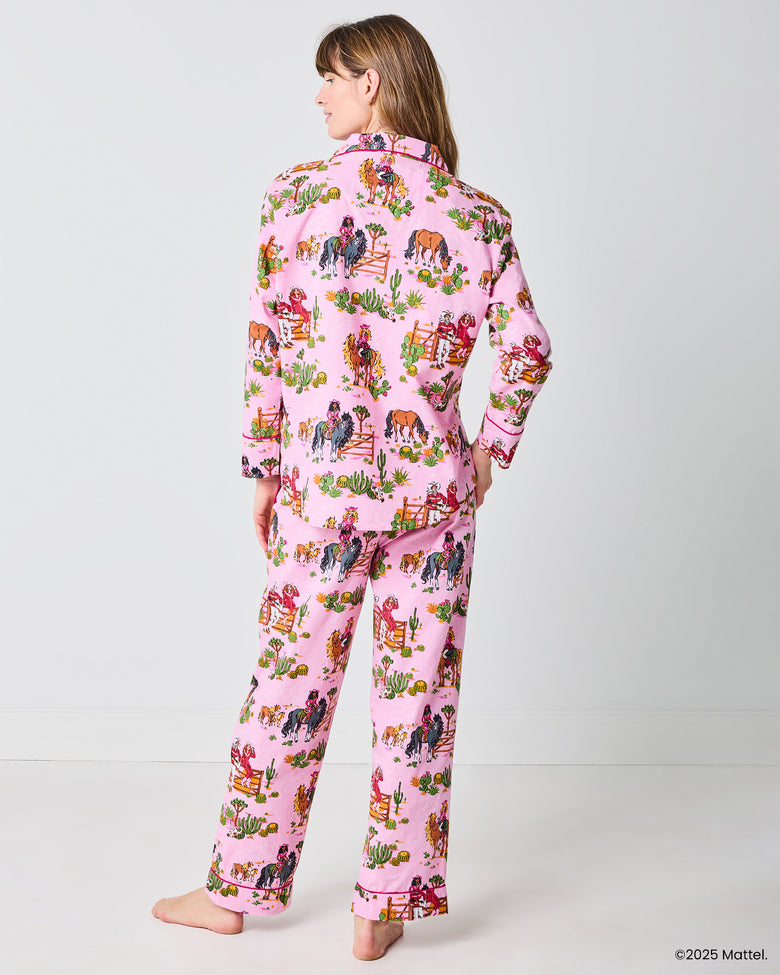 Barbie™ + Printfresh Western Barbie - Long PJ Set - Cowgirl Pink - Printfresh