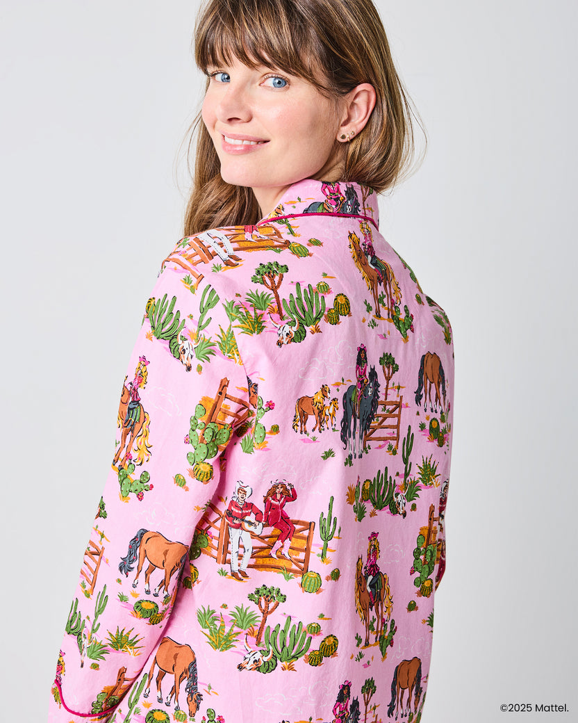 Barbie™ + Printfresh Western Barbie - Long PJ Set - Cowgirl Pink - Printfresh