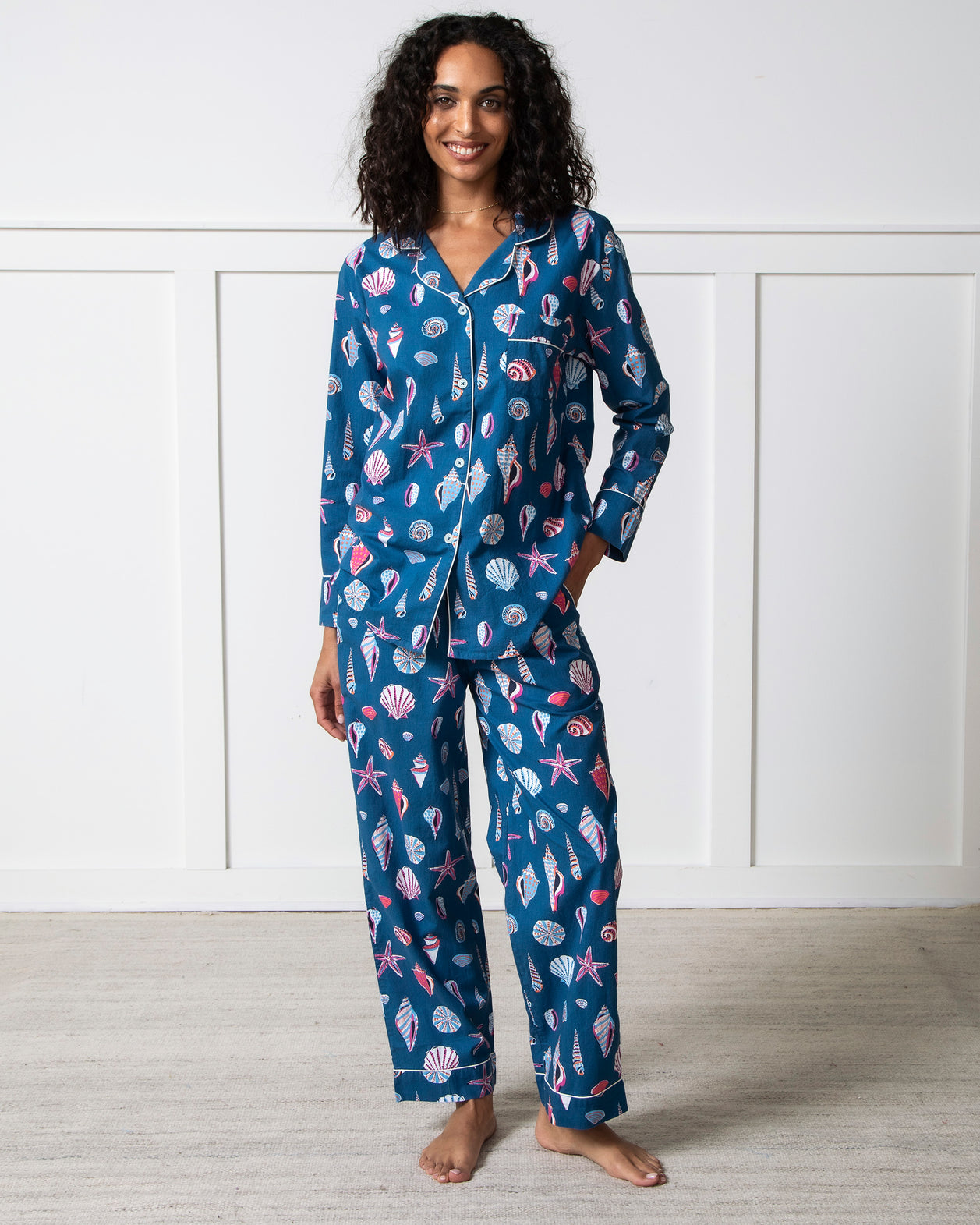 Beachcomber - Petite Long PJ Set - Shoreline Blue - Printfresh