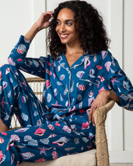 Beachcomber - Petite Long PJ Set - Shoreline Blue - Printfresh