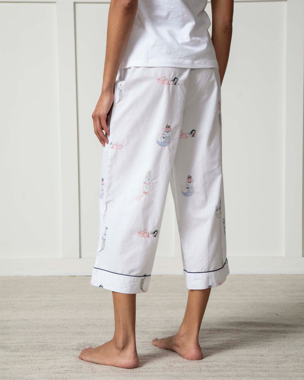 Daughters Of Triton - Cropped PJ Pants - Cloud - Printfresh