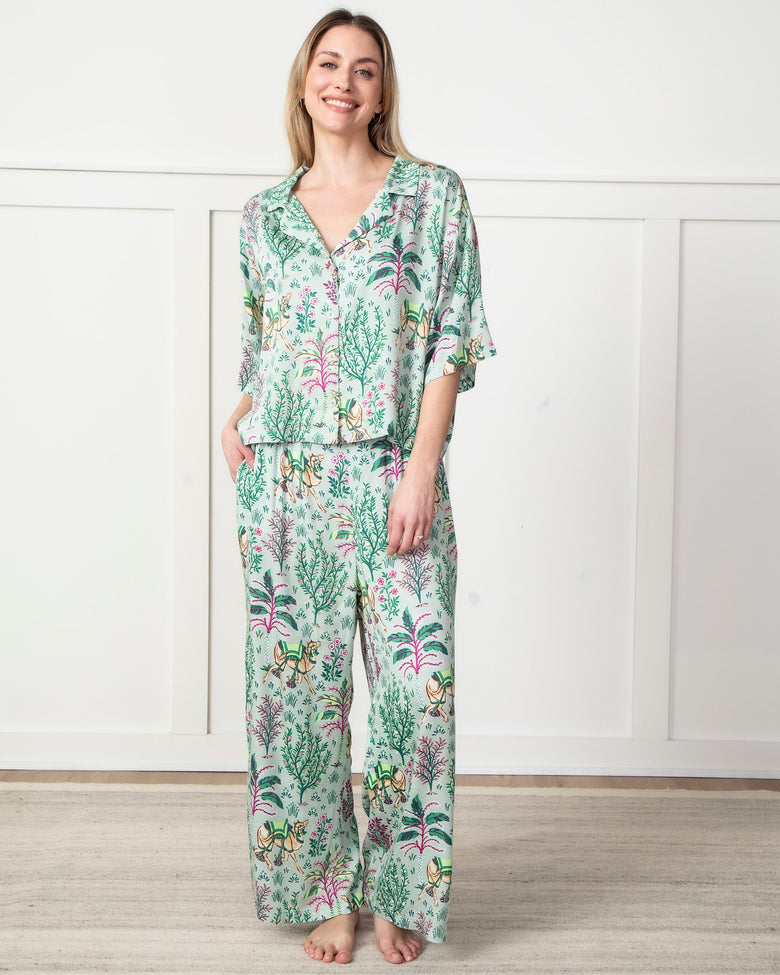 Camel's Courtyard - Petite Eco Satin Wildest Dreams Set - Avocado - Printfresh