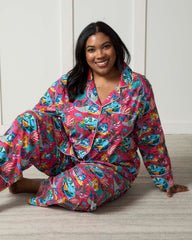 Meowing Mermaids - Tall Long PJ Set - Hot Pink - Printfresh