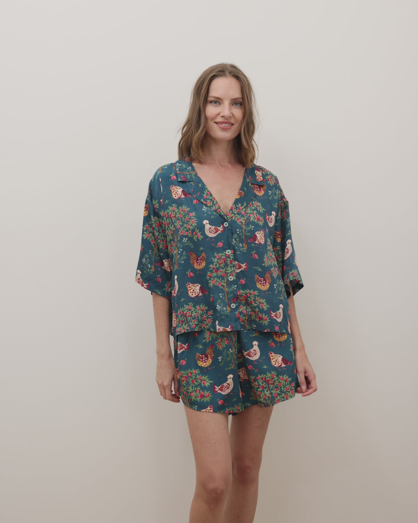 Hen House - Eco Satin Sweet Dreams Set - Navy