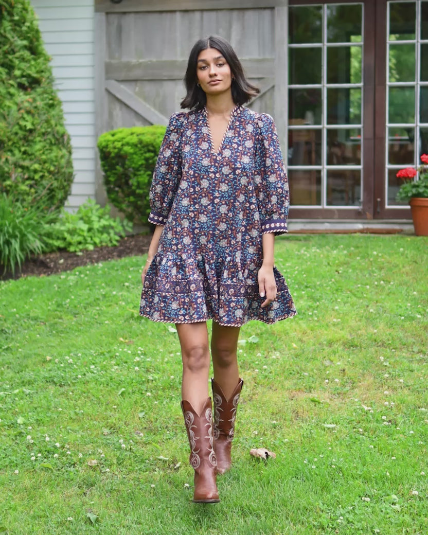 Valley Garden - Romy Dress - Midnight Sky