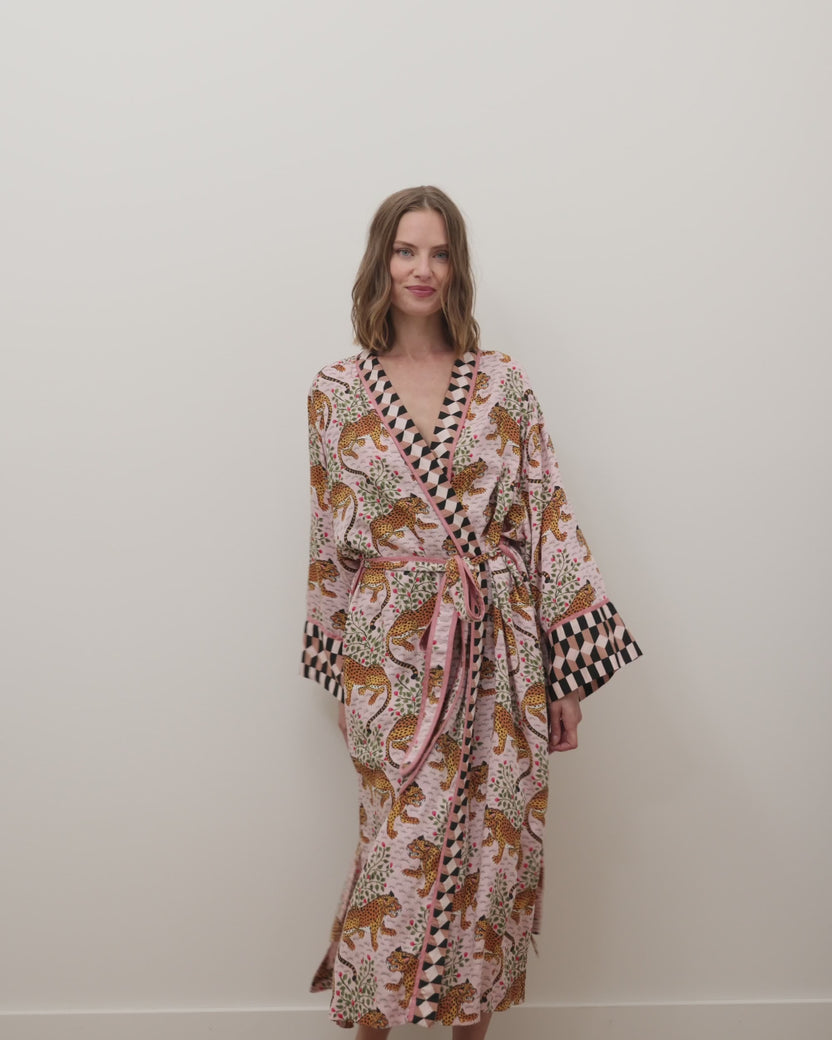 Bagheera - Eco Satin Robe - Blush