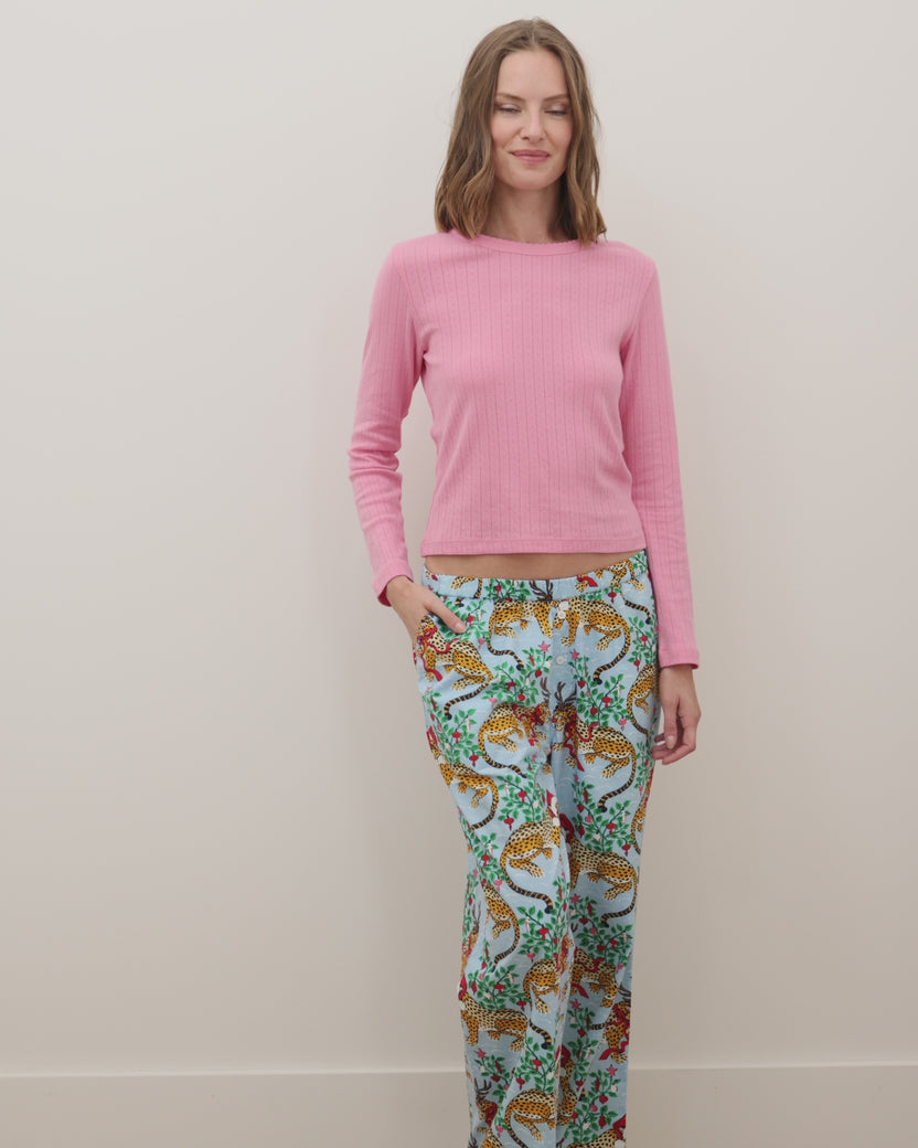 Pink Taffy - Pointelle Long Sleeve - Shirt