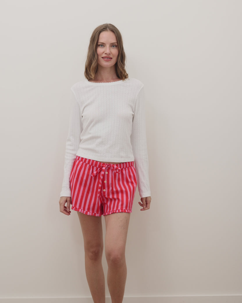 Gift Wrapping - Ruffle Shorts - Peppermint Swirl