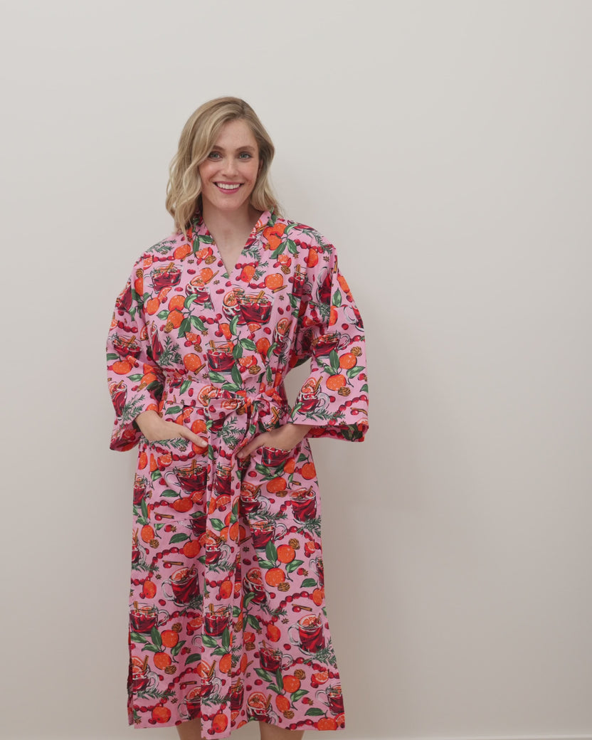 Mulled Wine - Long Robe - Pink Tinsel