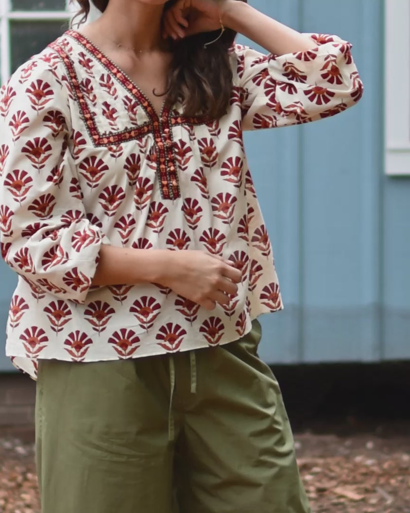 Sierra Bloom - Harmony Blouse - Fawn