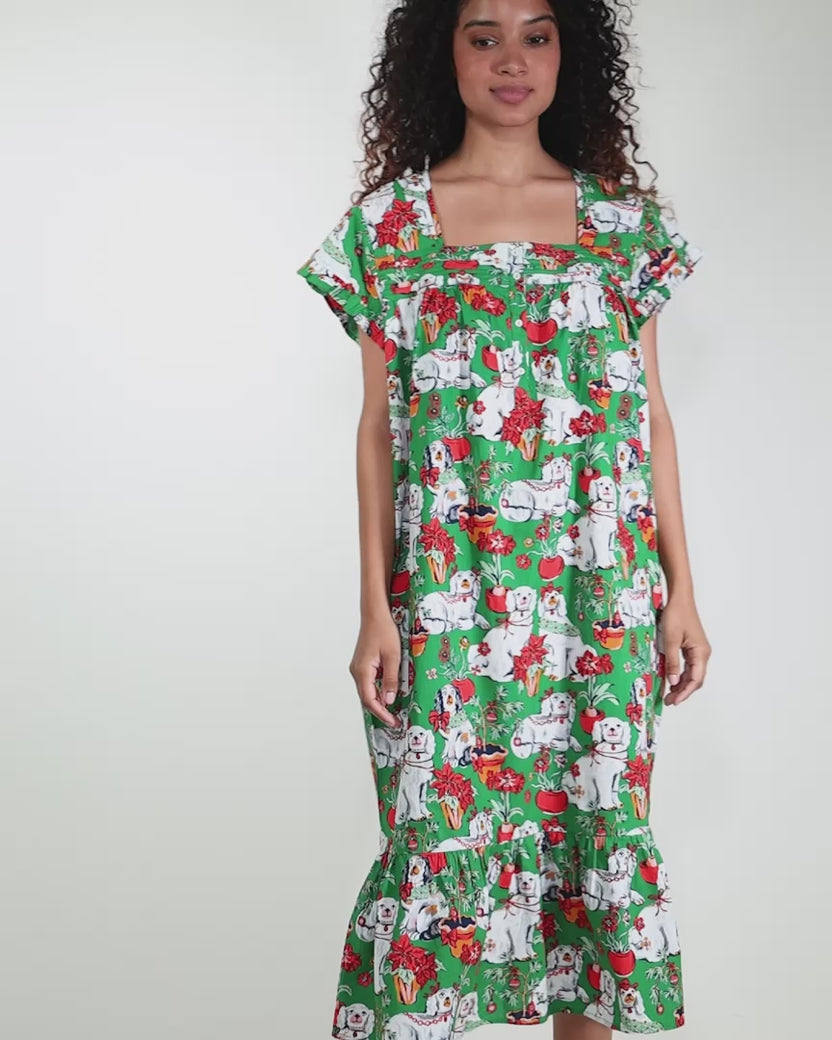 Good Dog Christmas - Daylight Nightgown - Evergreen