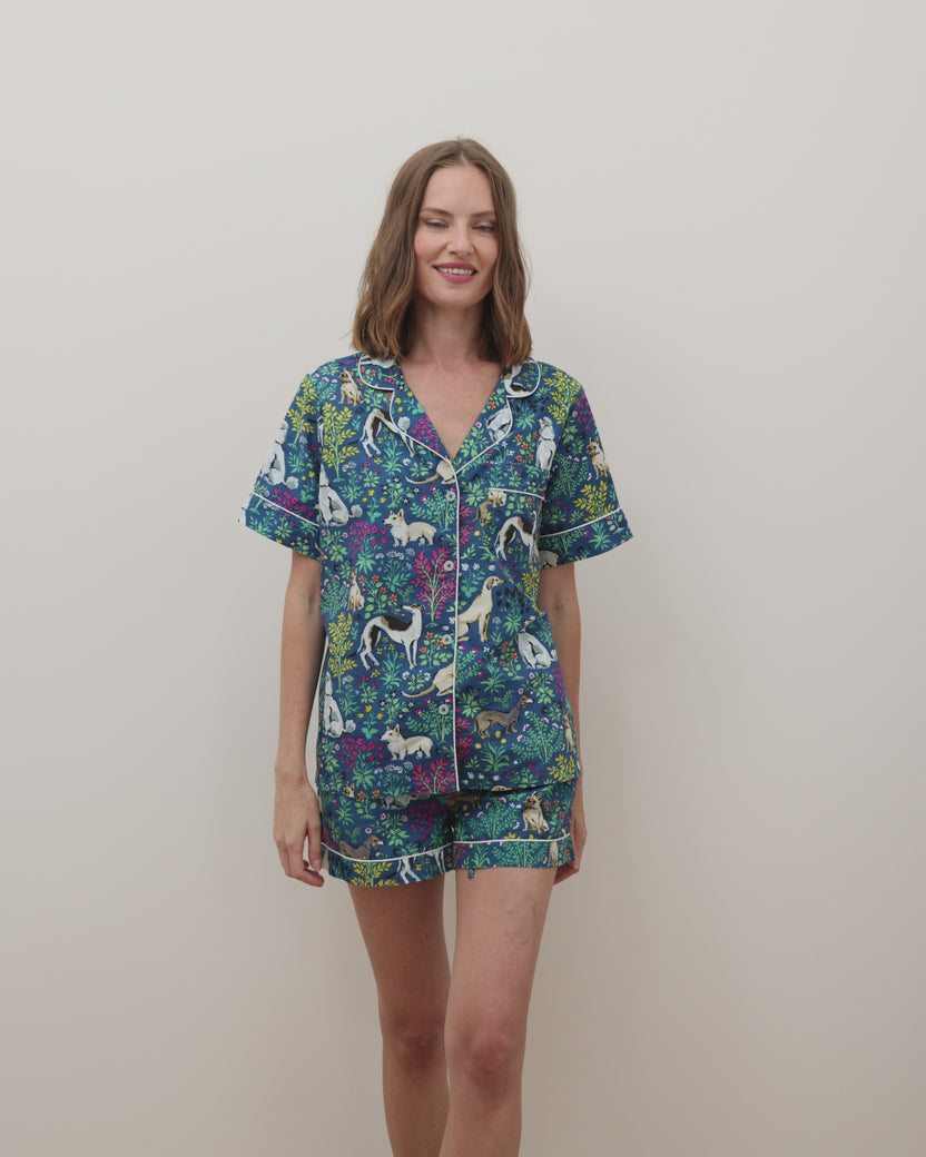 Must Love Dogs - Short PJ Set - Indigo
