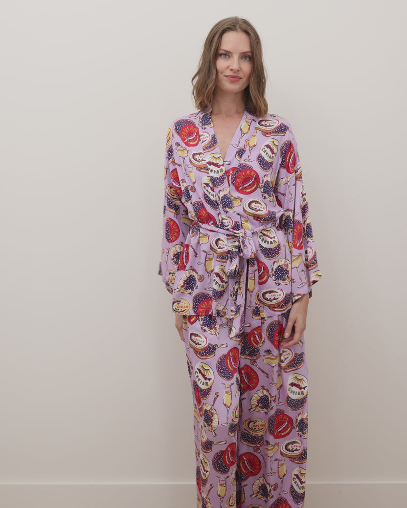 Champagne & Caviar - Eco Satin Wrap Set - Lavender Spritz