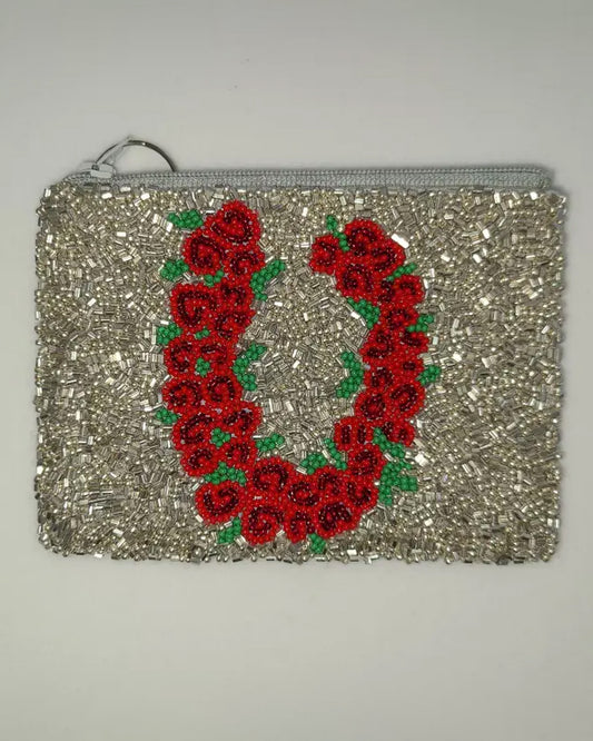 Silver Combo - Roses Horseshoe Coin Purse - Tiana Designs - Printfresh