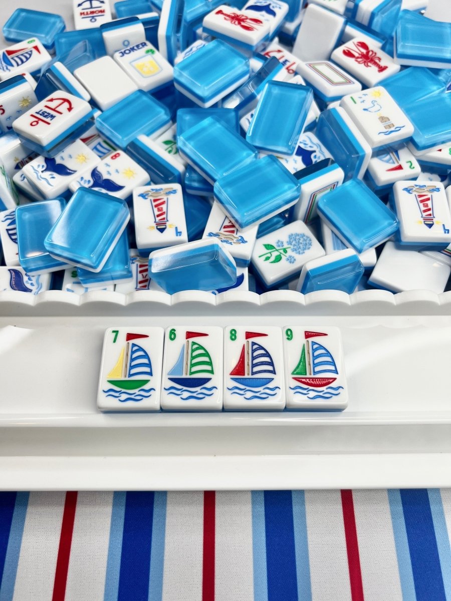 Nantucket - Mahjong Tile Set with Mat & Shufflers - Bam! Let’s Mahjong®