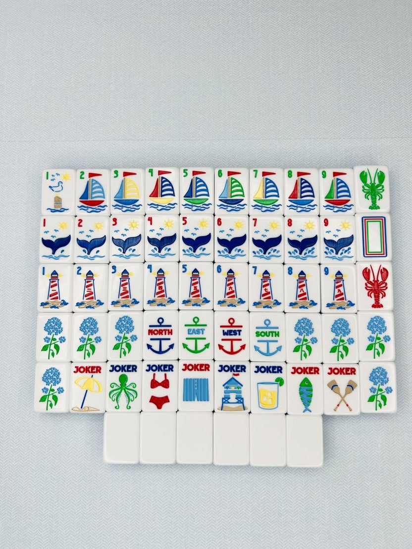 Nantucket - Mahjong Tile Set with Mat & Shufflers - Bam! Let’s Mahjong®
