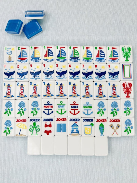 Nantucket - Mahjong Tile Set with Mat & Shufflers - Bam! Let’s Mahjong®