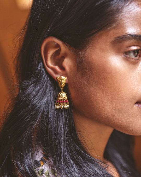 Bagheera's Night Out - Earrings - Rose Quartz - Printfresh