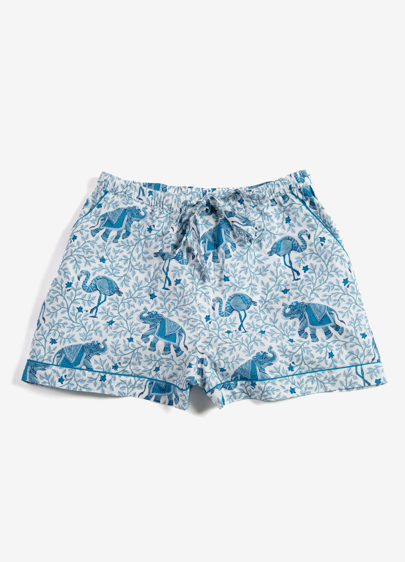 Flamenco - Pajama Shorts - Pale Blue - Printfresh