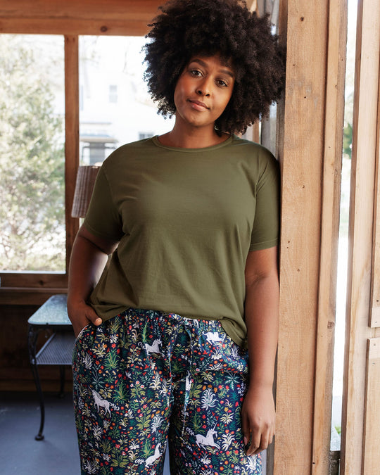 Sunday Tee - Organic Knit T-Shirt 3-Pack - Olive/Stone/Indigo - Printfresh