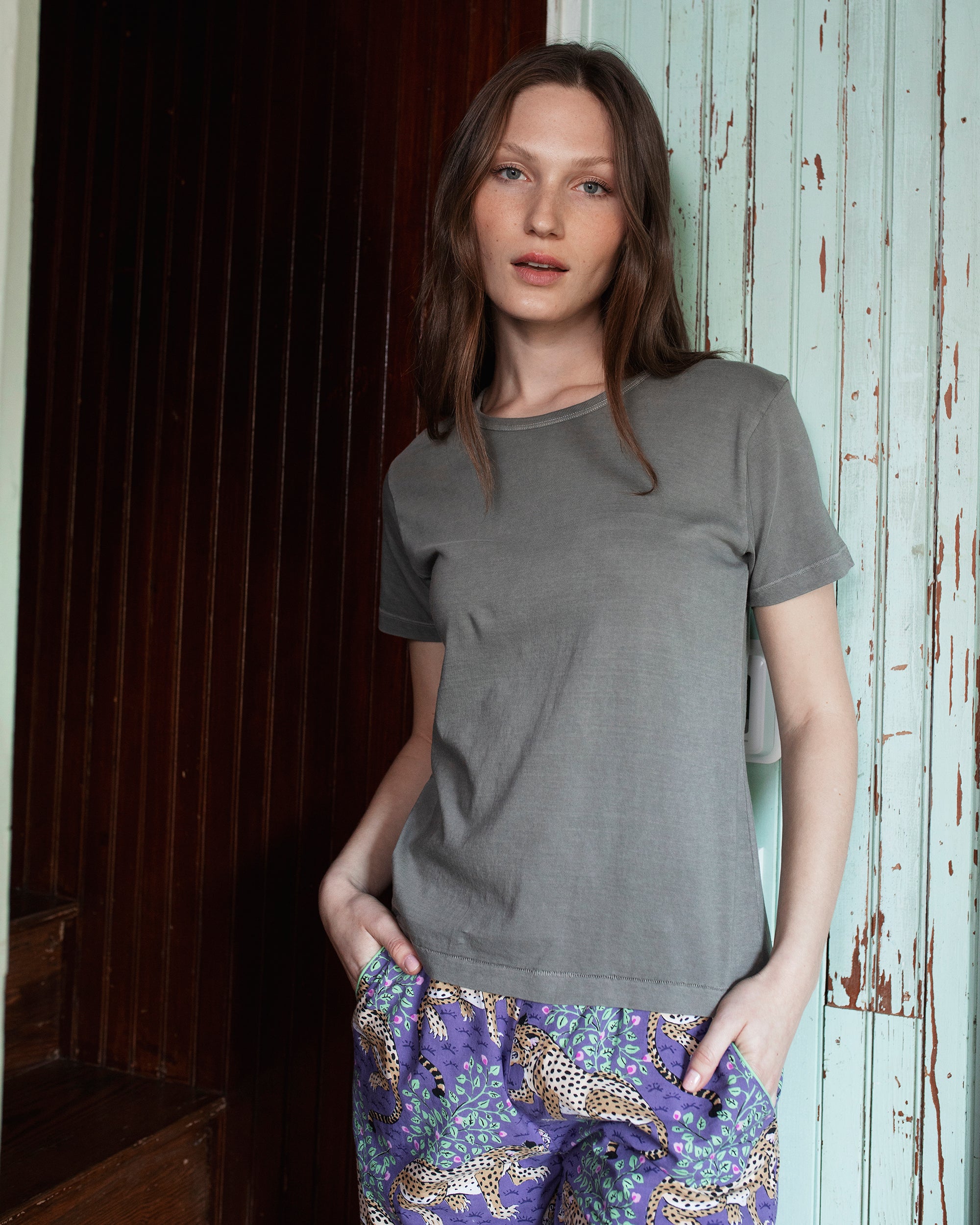 Sunday Tee - Organic Knit T-Shirt 3-Pack - Olive/Stone/Indigo - Printfresh