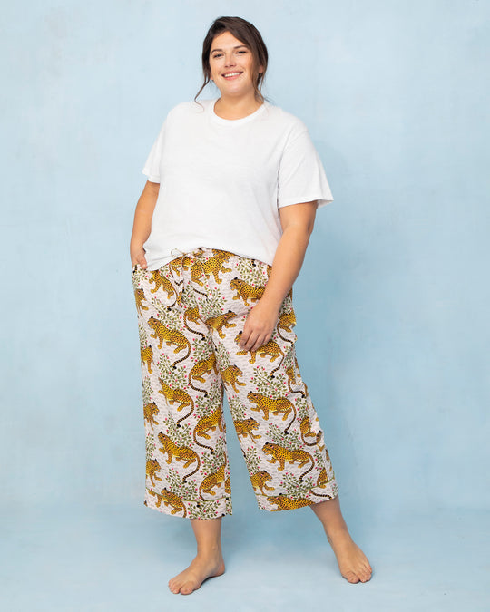 Bagheera - Cropped Pajama Pants - Blush - Printfresh