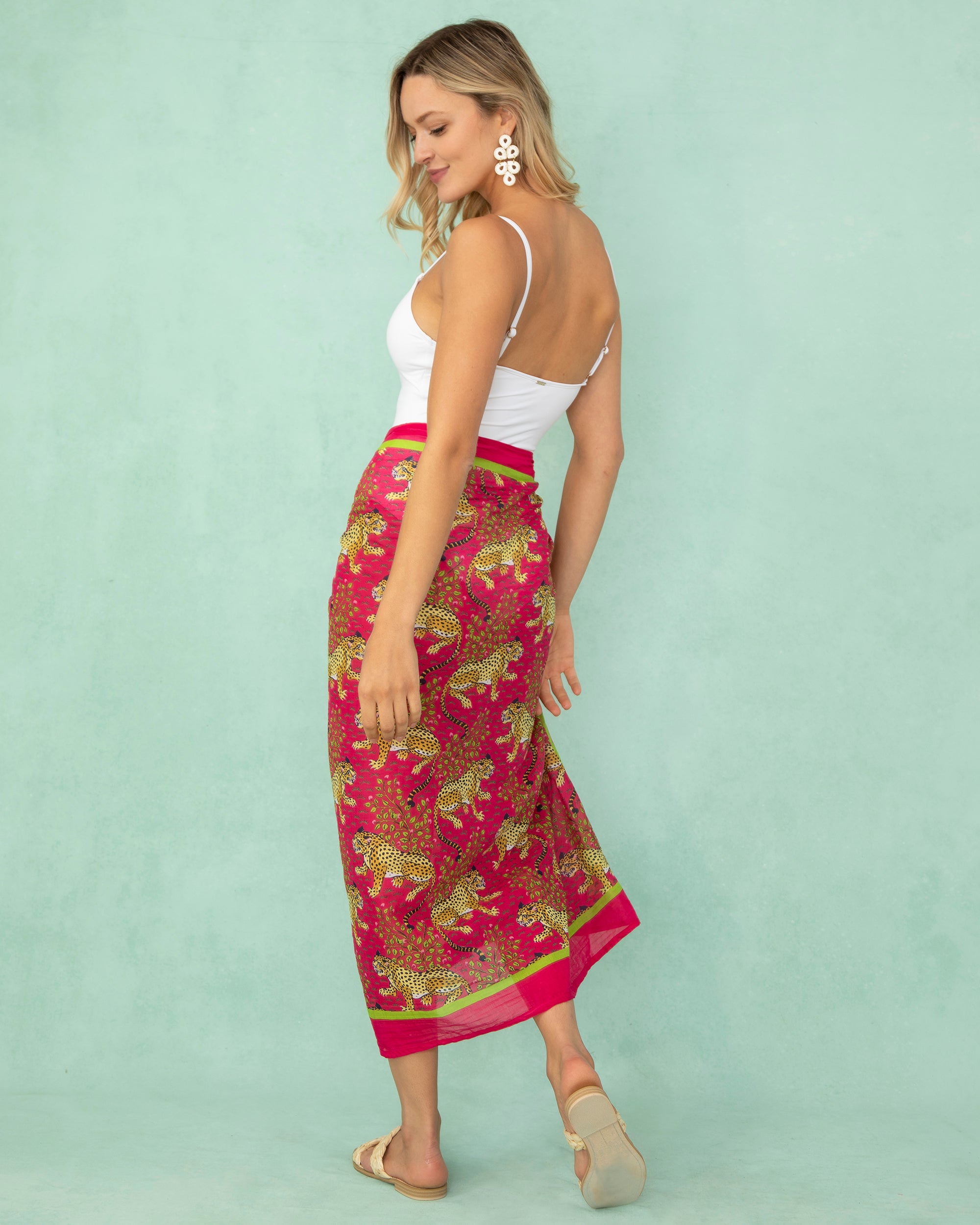 Bagheera - Salty Shores Sarong - Hot Pink - Printfresh
