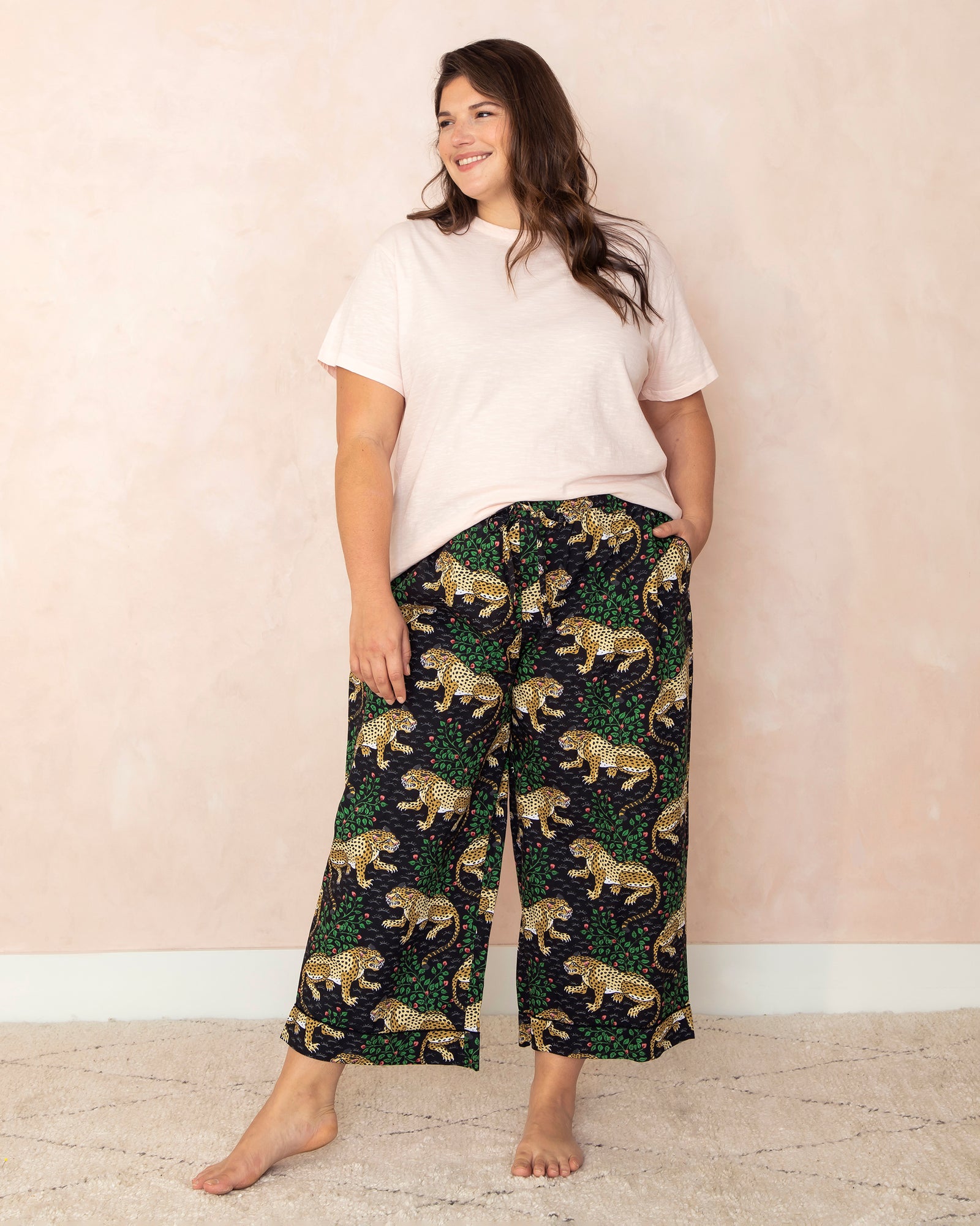 Bagheera - Cropped Pajama Pants - Ink - Printfresh