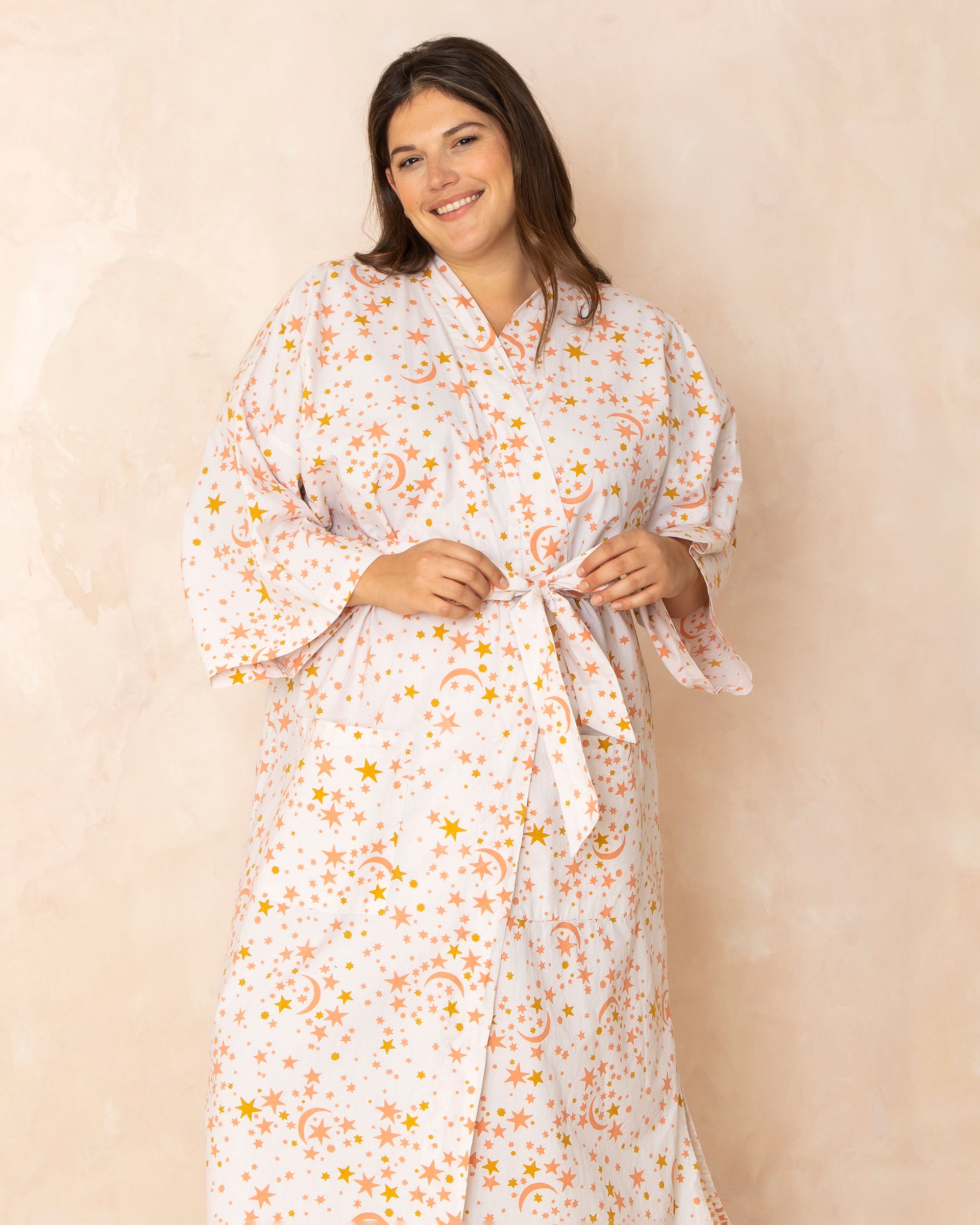 Celestial Skies - Robe - Peach - Printfresh