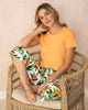 Clementine - Cropped Pajama Pants - Cloud - Printfresh