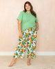 Clementine - Cropped Pajama Pants - Cloud - Printfresh