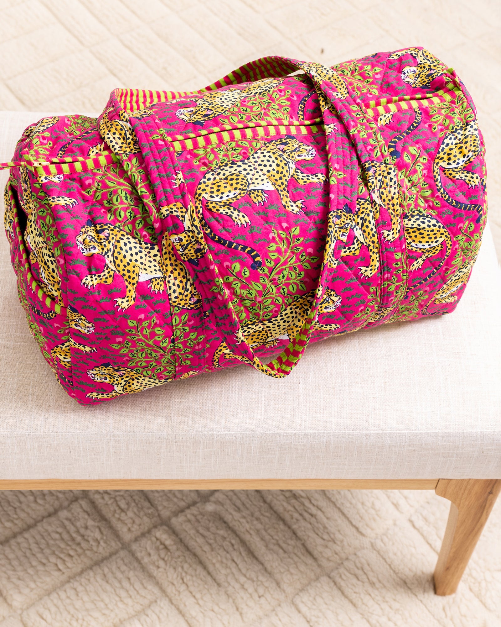 Bagheera - Quilted Duffle Bag - Hot Pink - Printfresh