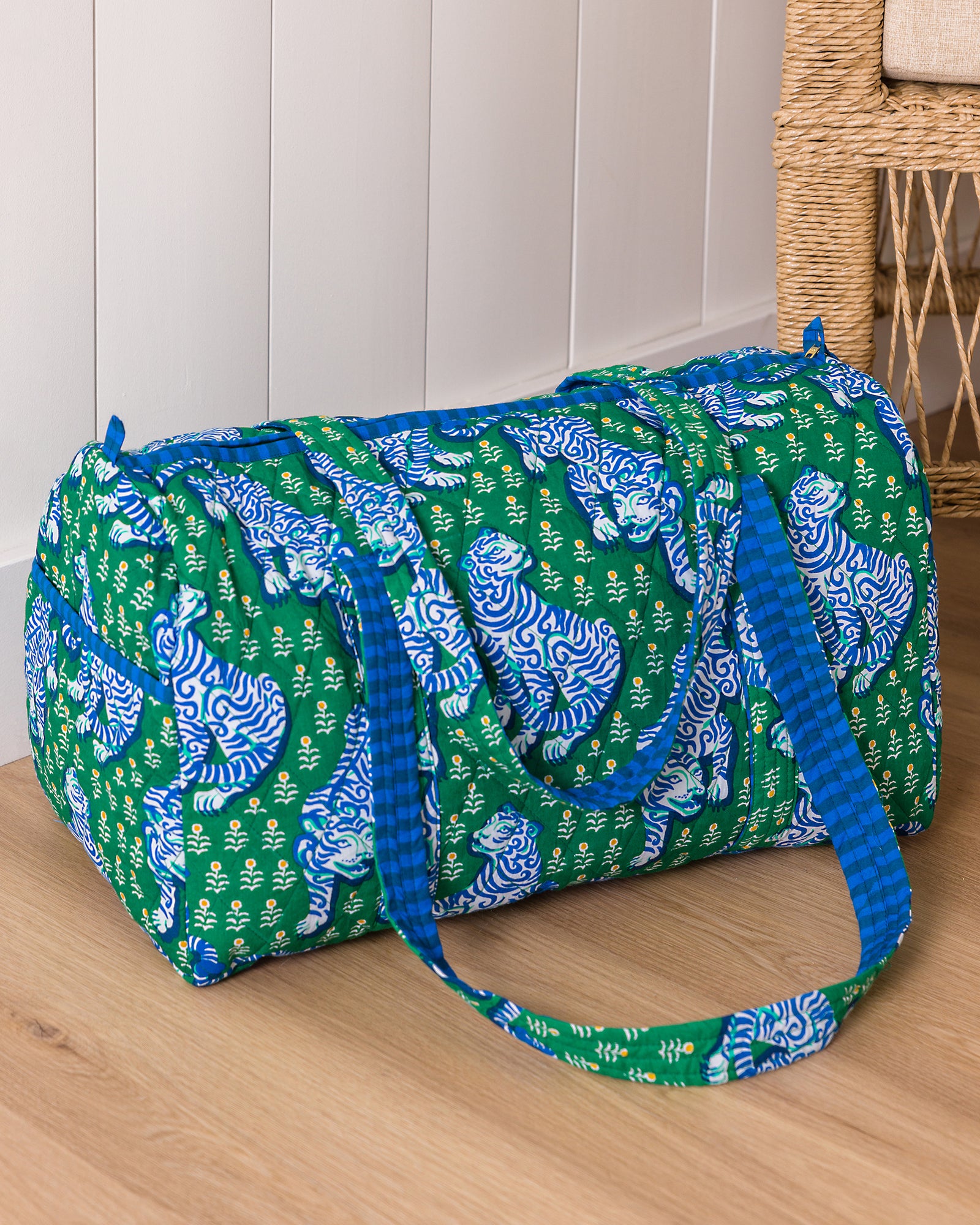 Tiger Queen - Quilted Duffle Bag - Jade - Printfresh