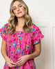 Hummingbird Haven - Pintuck Nightgown - Fresh Raspberry - Printfresh