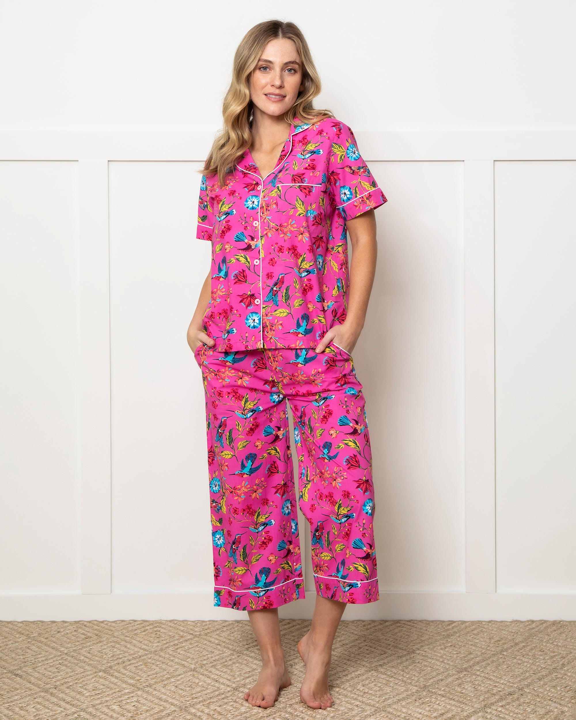 ENJOYNIGHT Women's Sleepwear Tops with Capri Pants India | Ubuy