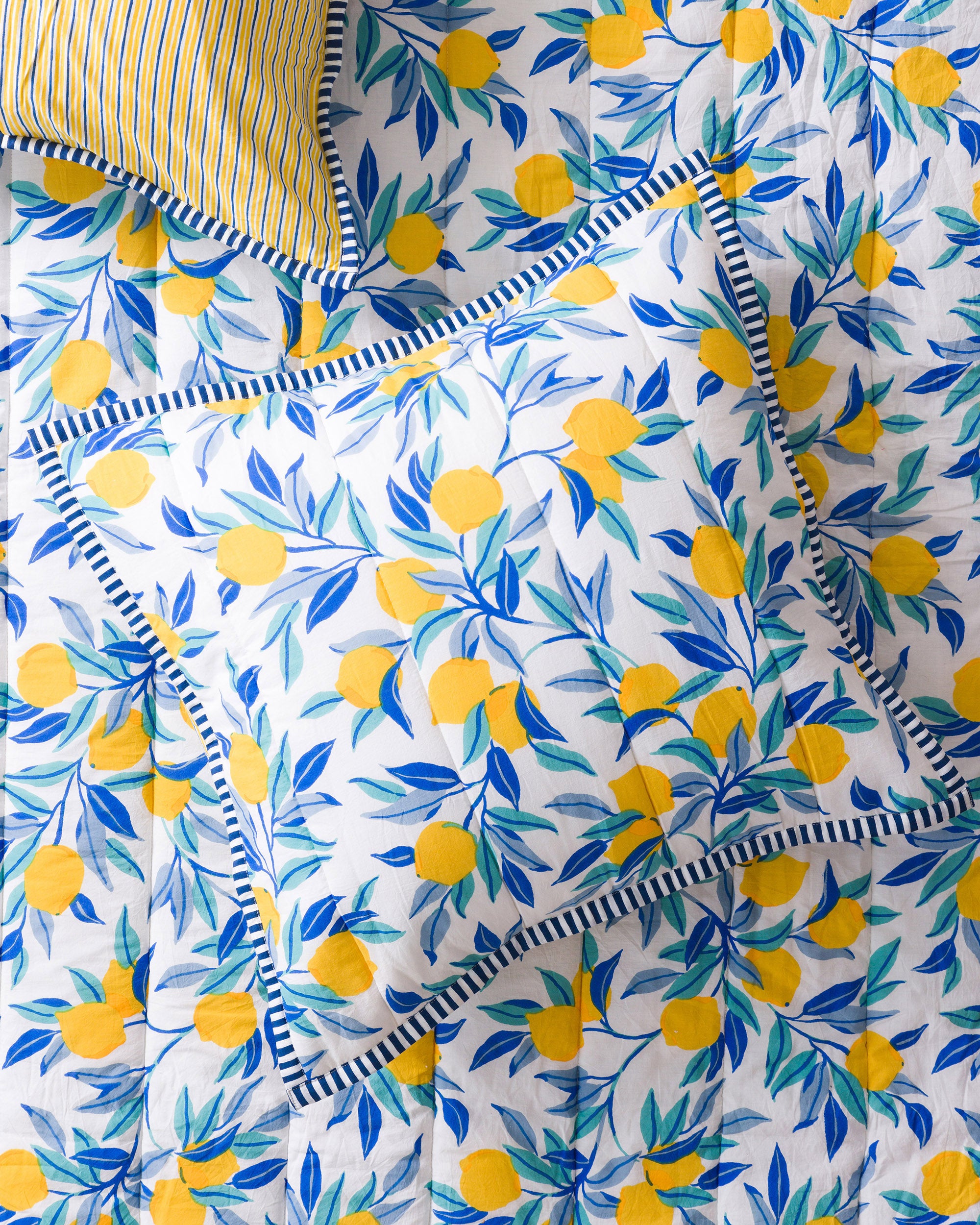 Lemon Zest - Quilted Sham - Cloud - Printfresh