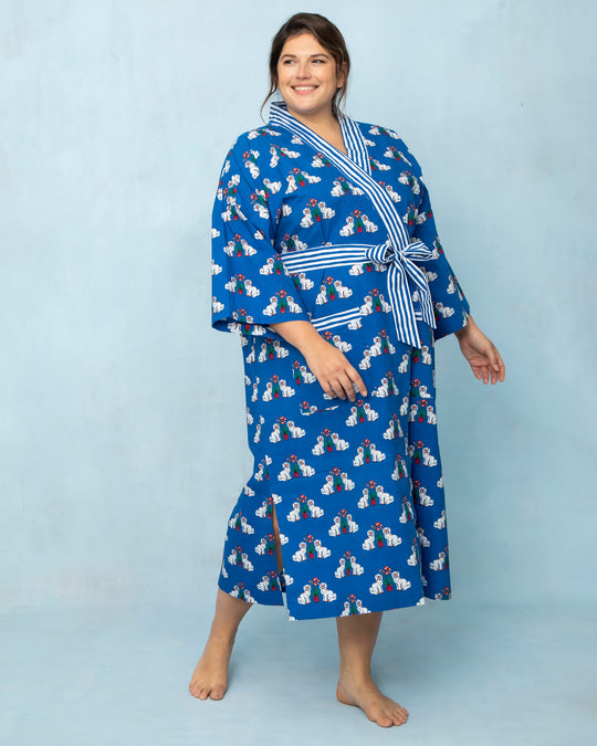 Matching Spaniels - Robe - Queen Blue - Printfresh