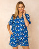 Matching Spaniels - Short Sleep Set - Queen Blue - Printfresh