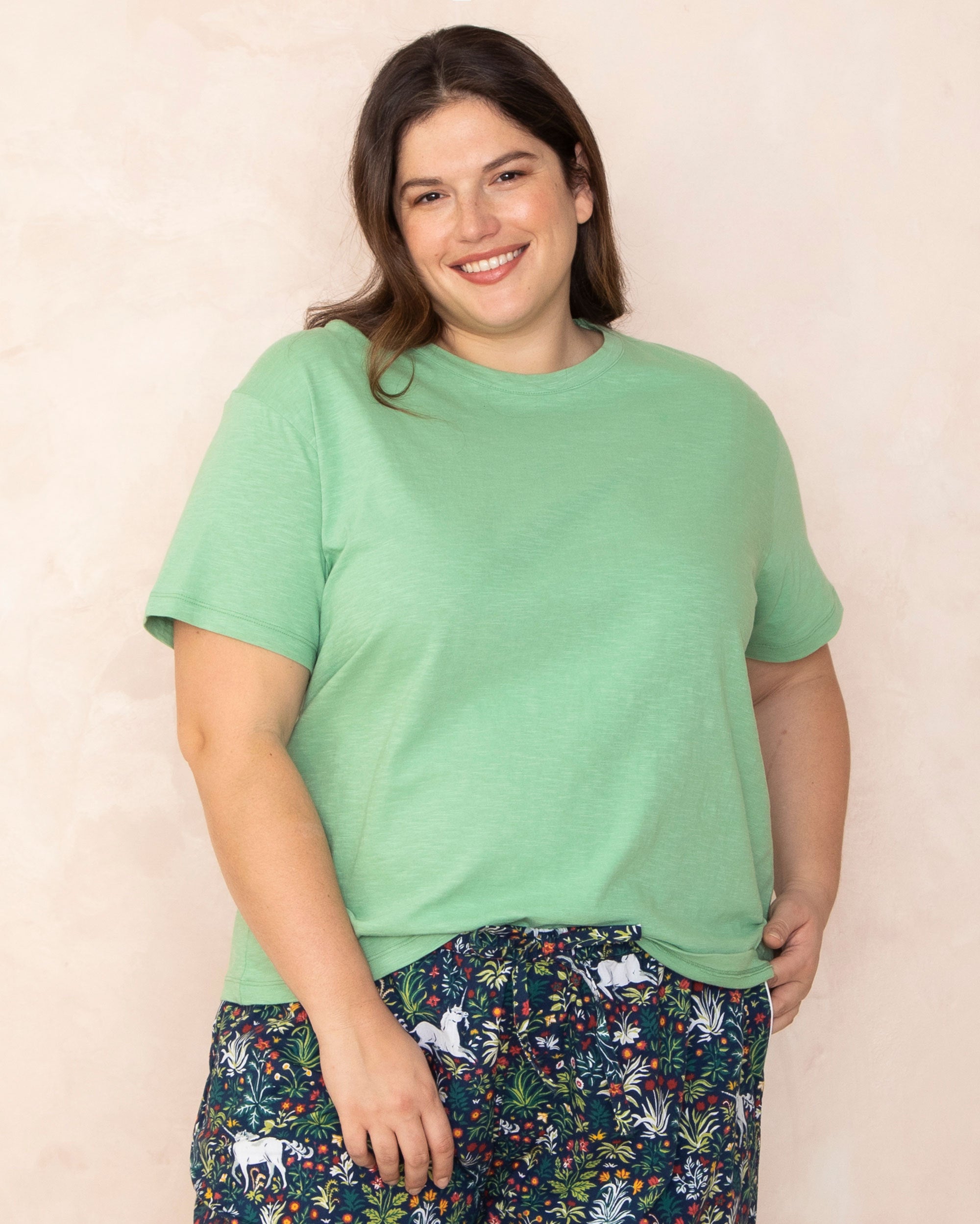 Saturday Tee - Knit T-Shirt - Spa Green - Printfresh