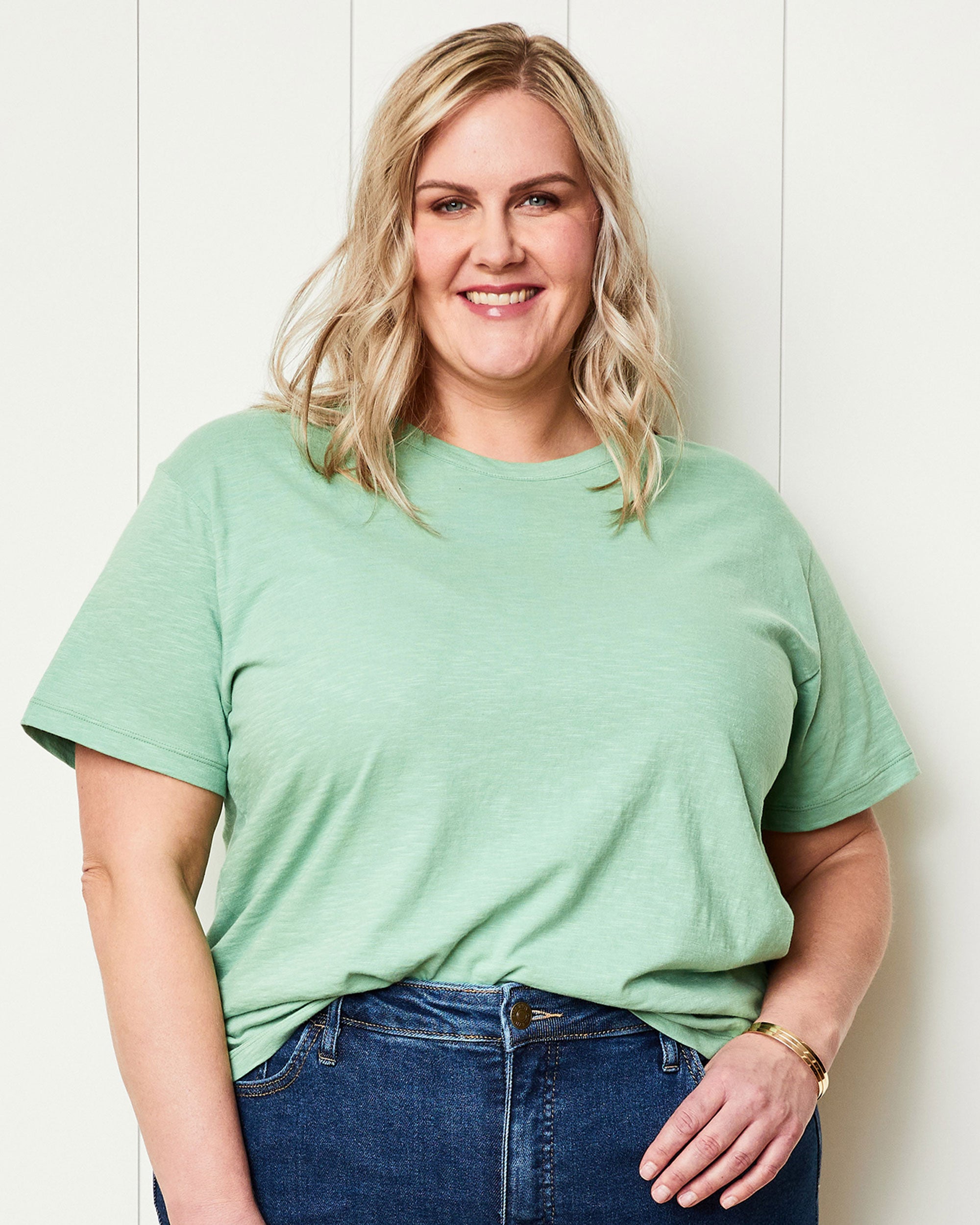 Saturday Tee - Knit T-Shirt - Spa Green - Printfresh