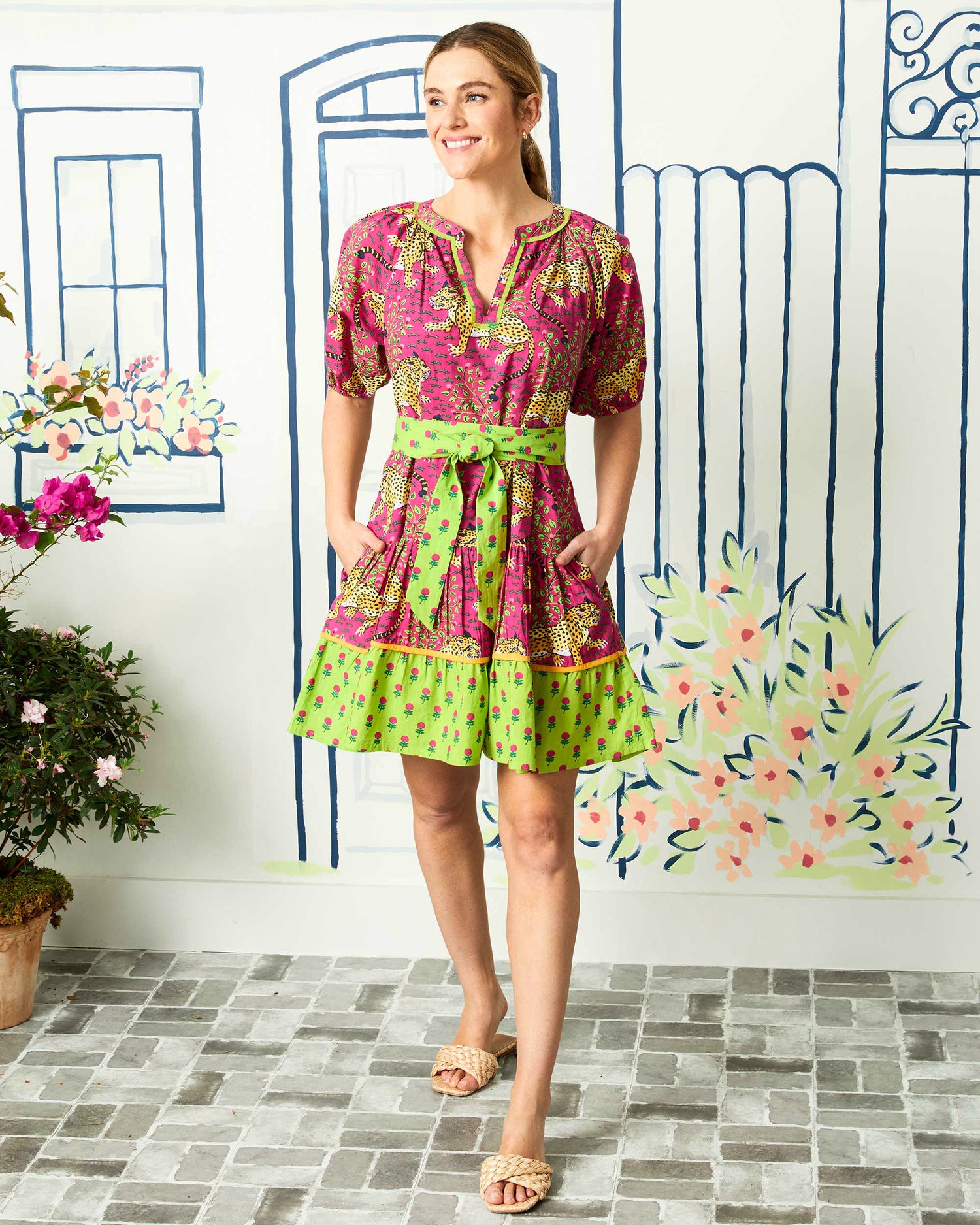Bagheera - Walk in the Park Dress - Hot Pink - Printfresh