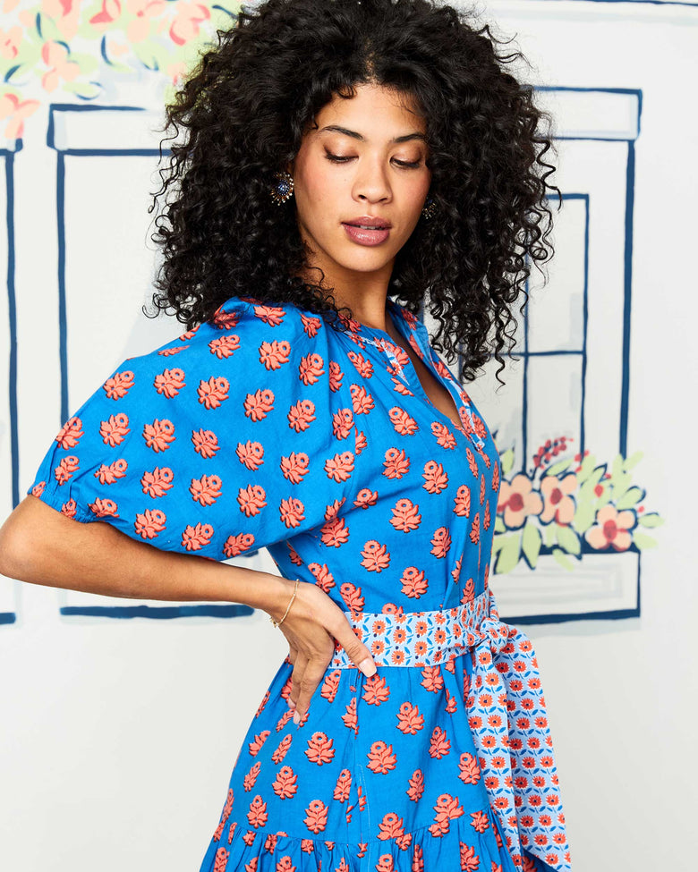 Zinnia - Walk in the Park Dress - Nautical Blue - Printfresh
