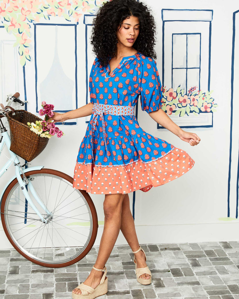 Zinnia - Walk in the Park Dress - Nautical Blue - Printfresh