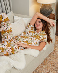 Bagheera - Short Sleep Top & Long Pants Set - Blush - Printfresh