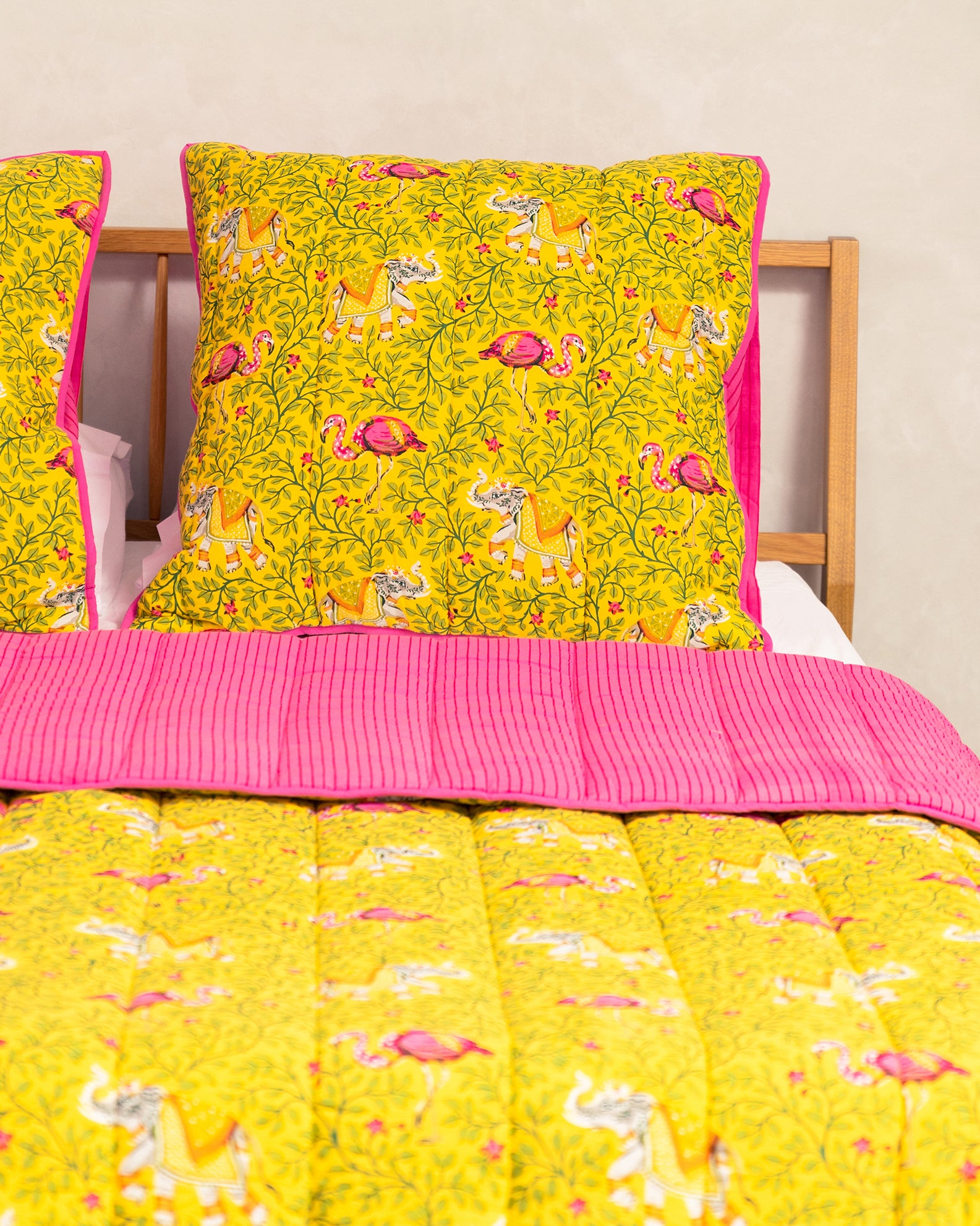 Flamenco - Quilted Sham - Marigold - Printfresh