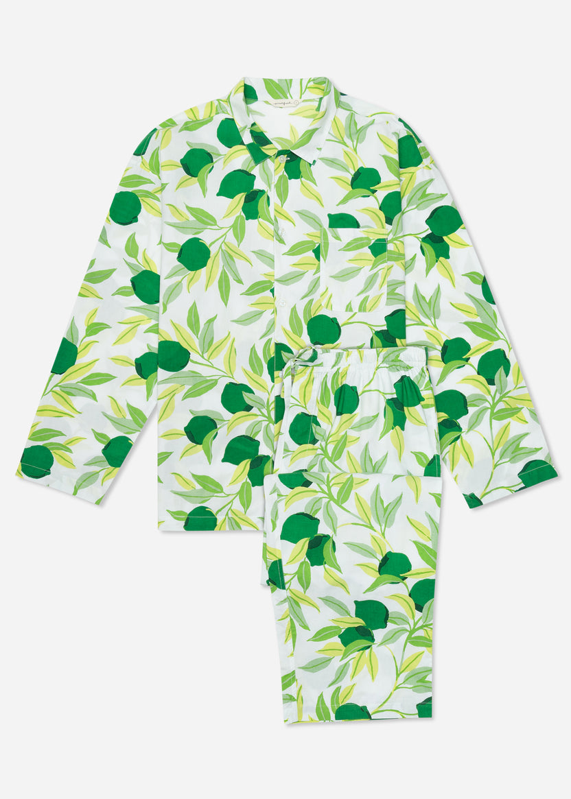 Lime Zest - Men's Long Sleep Set - Cloud - Printfresh