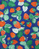 Strawberry Fields - Cropped Pajama Pants - Queen Blue - Printfresh
