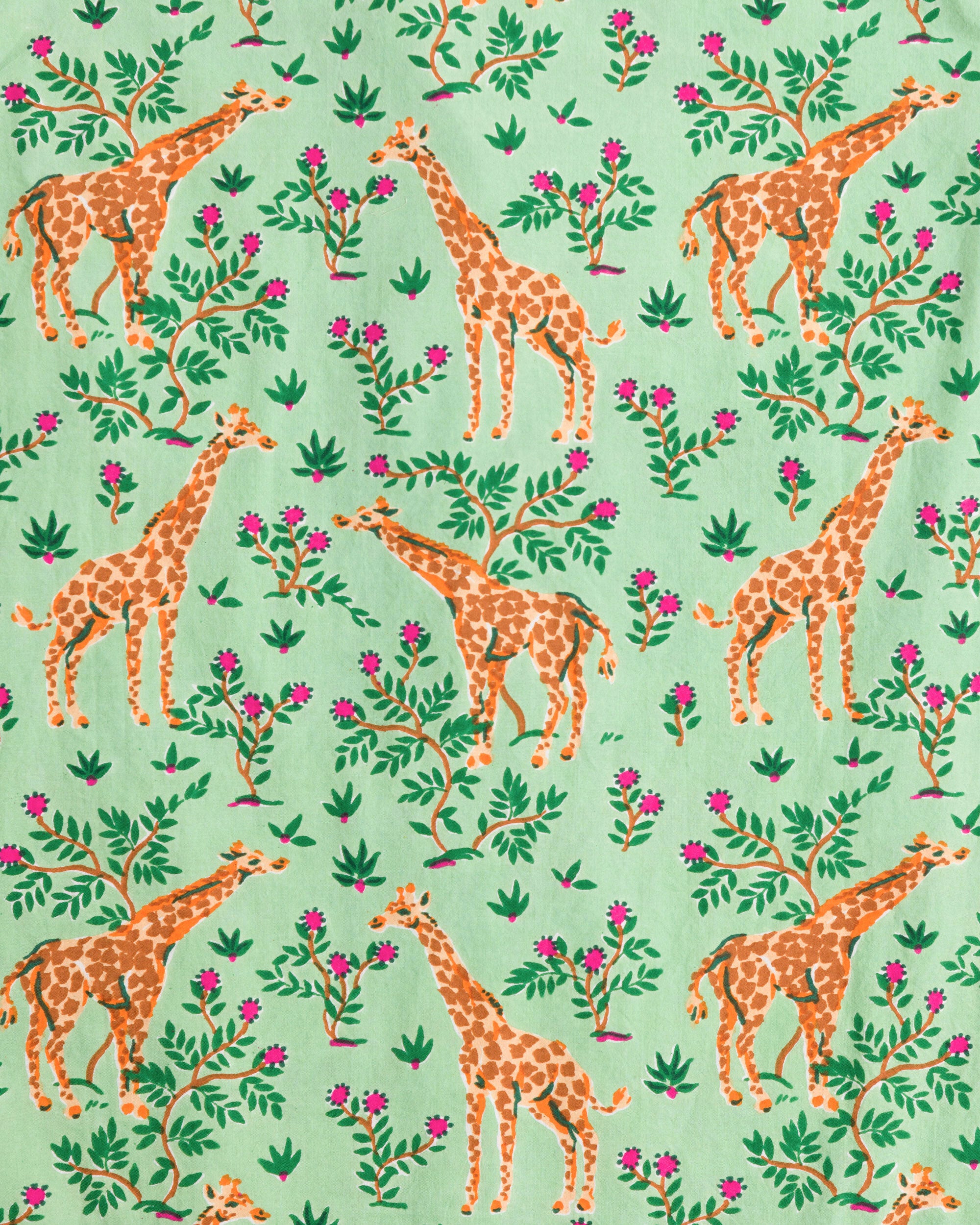 Grazing Giraffes - Cami Cropped Pants Set - Sage - Printfresh