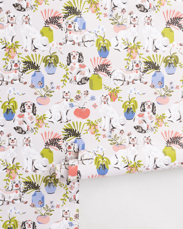 Good Dog - Peel & Stick Wallpaper - Stone - Printfresh