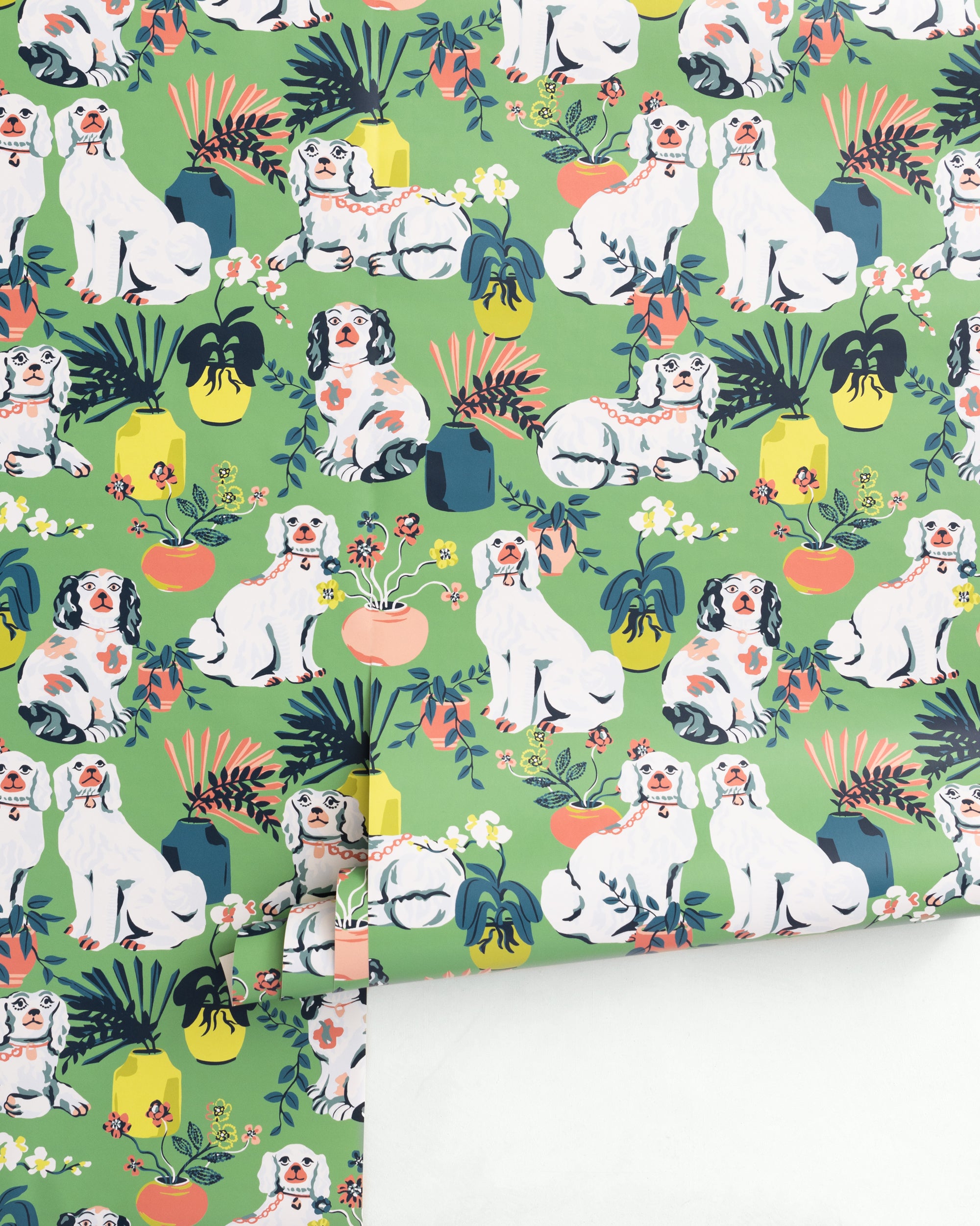 Good Dog - Peel & Stick Wallpaper - Jade - Printfresh